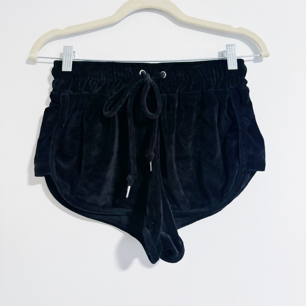 Mikoh - Black Velour Drawstring Shorts